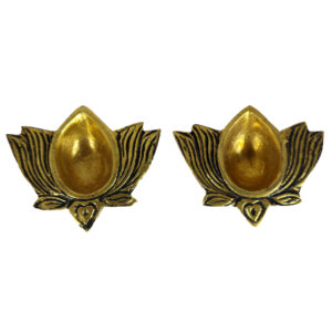 Brass Antique Lotus Diyas Small (1 pair)